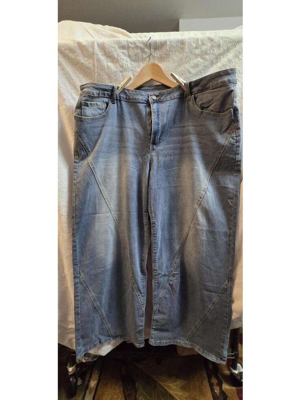 Fancy New Lite Blue Boot Cut Jeans with slimming Seam Detailing